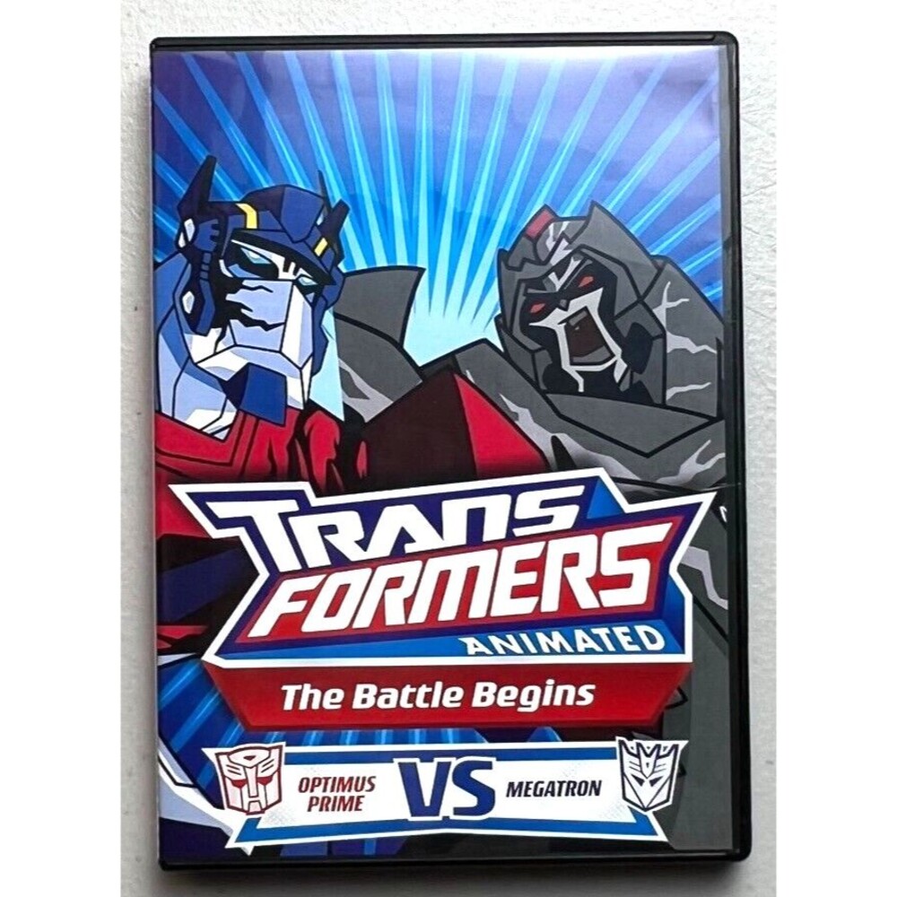 Transformers Animated The Battle Begins Cartoon Network DVD Optimus Prime vs Meg